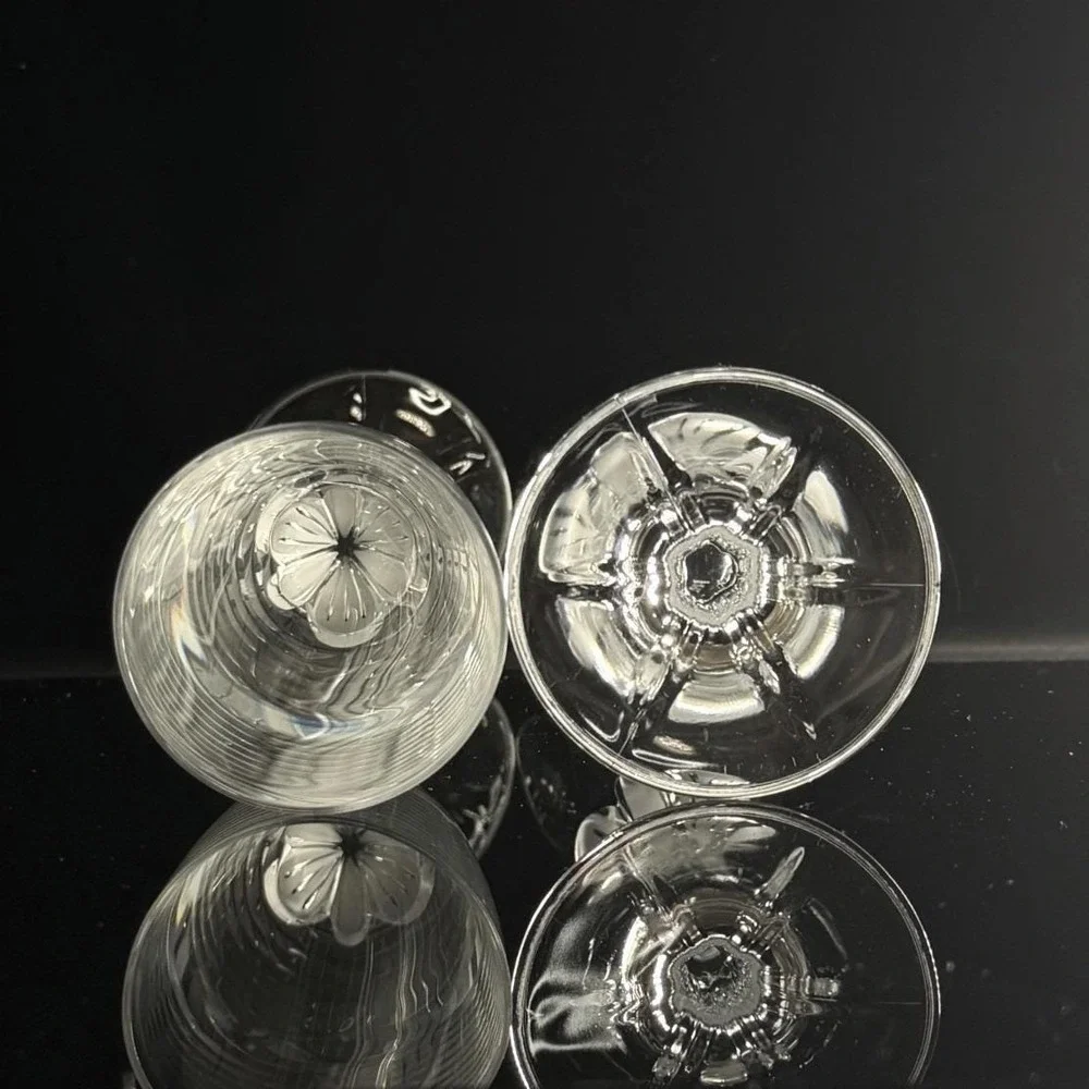 Cristal D'Arques Granville Champagne Flutes Petal Stem Vintage‎ Glasses Set of 2